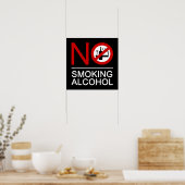 Poster AUCUN Fumeur ⚠ THÉ ⚠ (Cuisine)