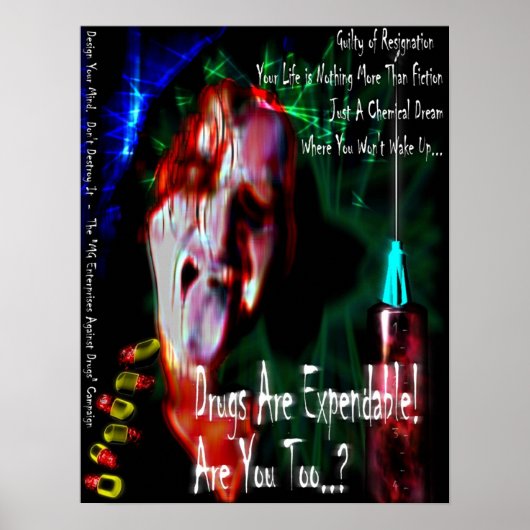 Poster Aucun médicament (conception 2) (Devant)