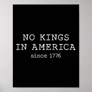 Poster Aucun Rois En Amérique Depuis 1776 Minimaliste