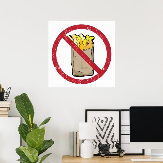 Poster Aucun signe Fries (Bureau à domicile)