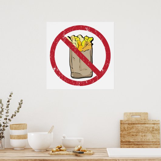 Poster Aucun signe Fries (Cuisine)