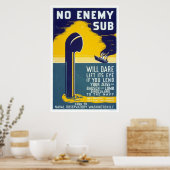 Poster Aucun sous-marin ennemi (Cuisine)