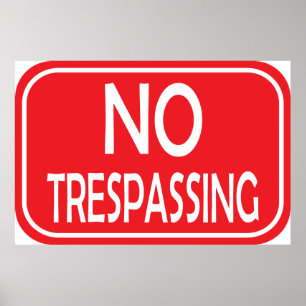 POSTER AUCUN TRASPASSEMENT
