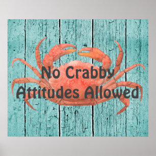 Poster Aucune attitude crabe