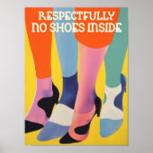 Poster Aucune chaussure à l'intérieur de l'impression d'e (Devant)