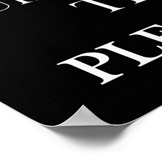 Poster Aucune demande d'impression ou d'affiche (Coin)