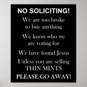 Poster Aucune demande d'impression ou d'affiche (Devant)