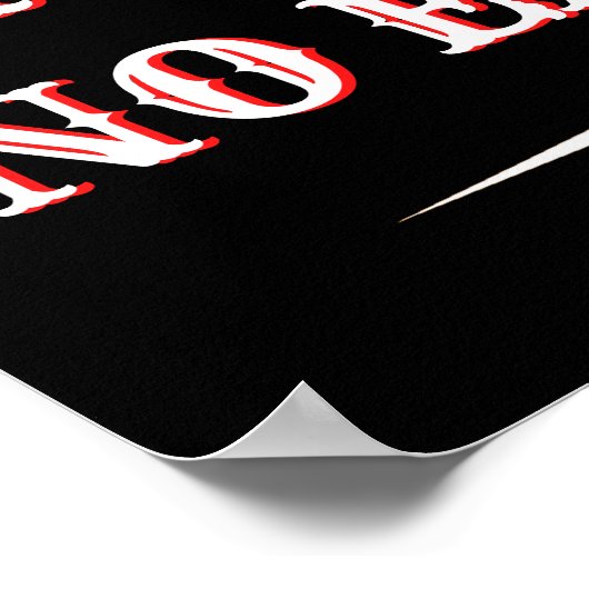 Poster Aucune entrée de masque (Coin)