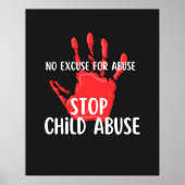 Poster Aucune excuse pour les abus. Arrêter la sensibilis (Devant)
