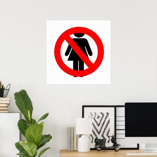 Poster Aucune femme ne signe (Bureau à domicile)