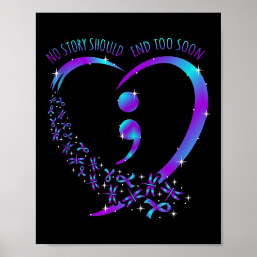 Poster Aucune histoire ne devrait se terminer par un suic (Devant)