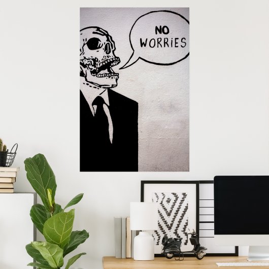 Poster Aucune inquiétude (Bureau à domicile)