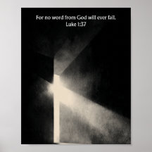 Aucune Parole De Dieu Ne Échoue - Luc 1:37 Art Mur