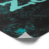 Poster Aucune zone de commérage bleu (Coin)