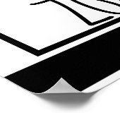 Poster Aucune zone de commérage noir et blanc (Coin)