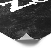 Poster Aucune zone de commérage noir et blanc (Coin)