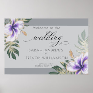 Poster Audacieux Améthyste Purple Floral