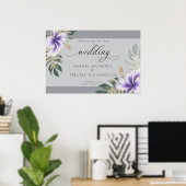 Poster Audacieux Améthyste Purple Floral (Bureau à domicile)