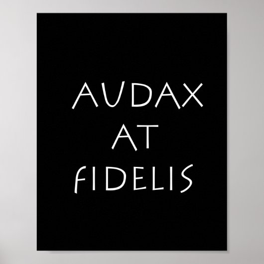 Poster Audax à fidelis (Devant)