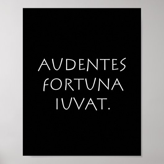 Poster Audentes heureusement iuvat (Devant)