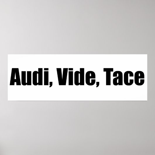 Poster audi, vide, tace (Devant)