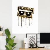 Poster audiocassette vintage (Bureau à domicile)