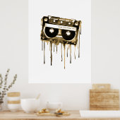 Poster audiocassette vintage (Cuisine)