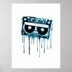 Poster audiocassette vintage