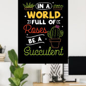 Poster Augmente Être Succulent (Bureau à domicile)