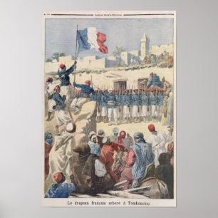 Poster Augmenter du drapeau français à Tombouctou