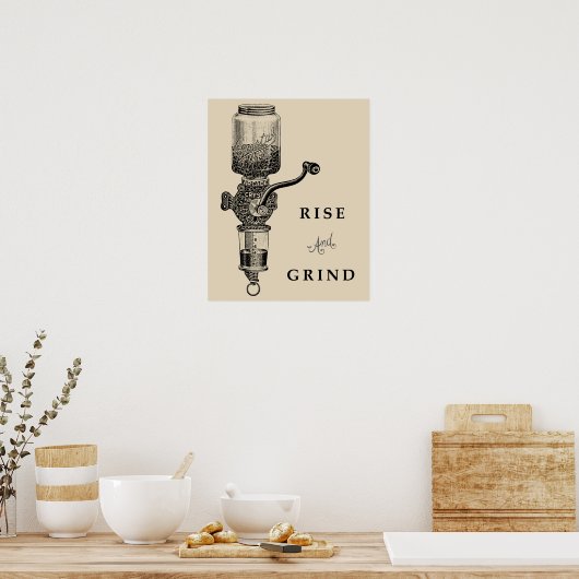 POSTER AUGMENTER ET GRINDRE (Cuisine)