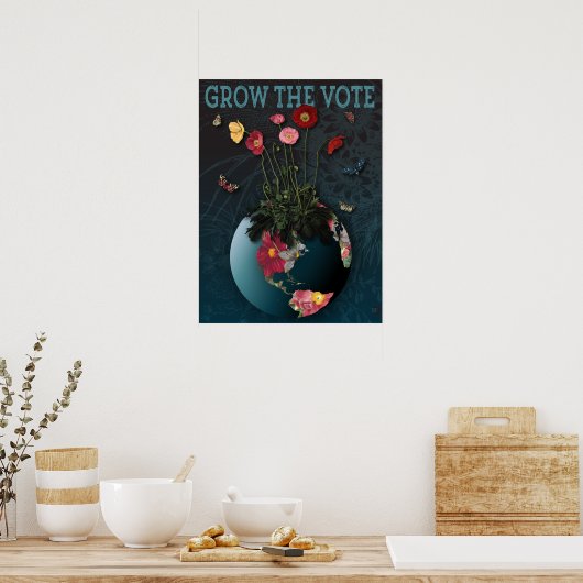 Poster Augmenter le vote - Sauvez la planète (Cuisine)