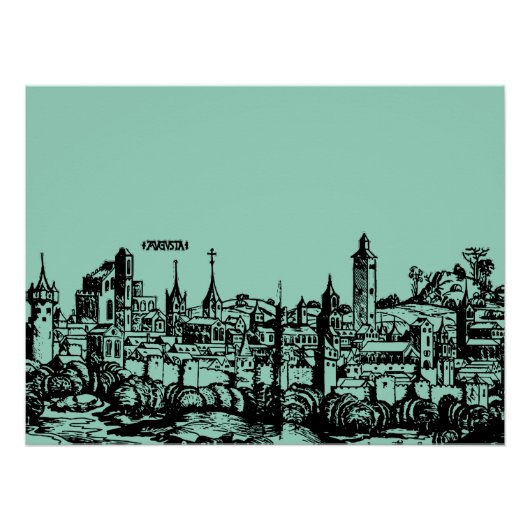 Poster Augsbourg capitale allemande de la Souabe (Devant)