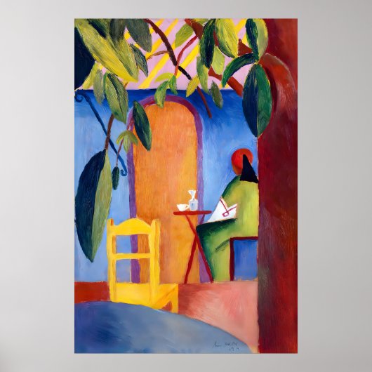 Poster August Macke Café Bliss Art Print German (Devant)
