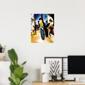 Poster August Macke - Deux femmes devant une chapellerie (Bureau à domicile)