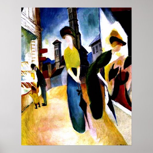 Poster August Macke - Deux femmes devant une chapellerie (Devant)