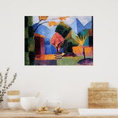 Poster August Macke - Garden at Thuner Lake 1913 oil (Cuisine)