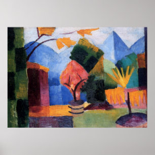 Poster August Macke - Garden at Thuner Lake 1913 oil