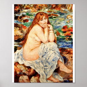 Poster Auguste Renoir - Béton Assis Sur Une Barrière De S