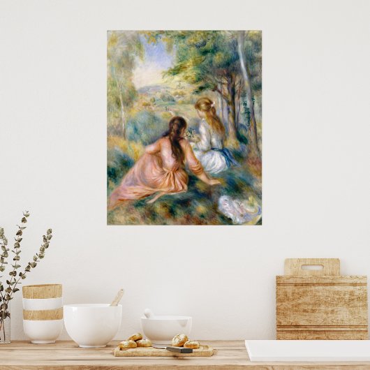 Poster Auguste Renoir dans le pré (Cuisine)