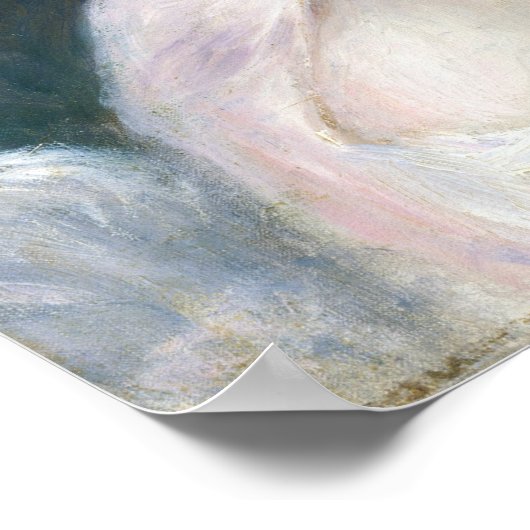 Poster Auguste Renoir Jeune fille en Casquette rose et no (Coin)