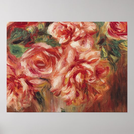 Poster Auguste Renoir - Roses Dans Un Vase (Devant)