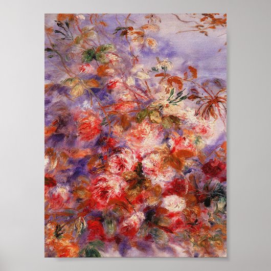 Poster Auguste Renoir - Roses Par La Fenêtre (Devant)