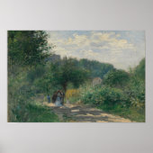 Poster Auguste Renoir - Une route à Louveciennes (Devant)