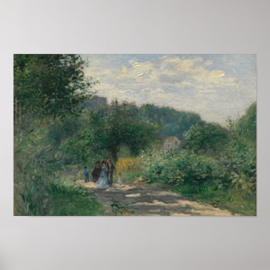 Poster Auguste Renoir - Une route à Louveciennes (Devant)