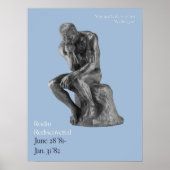 Poster Auguste Rodin Thinker Art Exhibition Imprimer (Devant)
