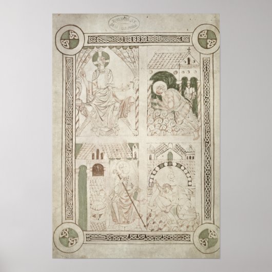 Poster Augustin aux pieds du Christ & Scribe (Devant)