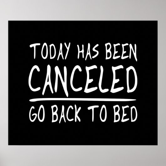 Poster Aujourd'Hui A Été Annulé (Devant)