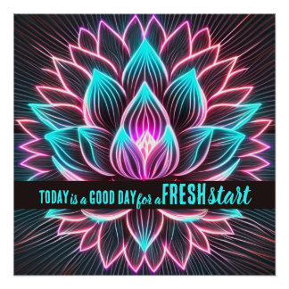 Poster Aujourd'hui est un bon jour de nouveau départ Cita