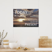 Poster Aujourd'hui est un cadeau, Sunrise Motivational (Cuisine)